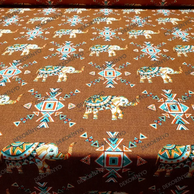 Etnik Hint Filleri Desenli Kumaş