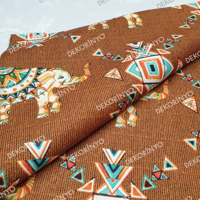 Etnik Hint Filleri Desenli Kumaş