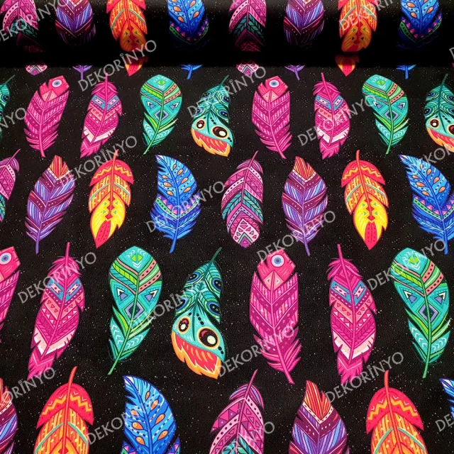 Siyah Tüy Desenli Kumaş