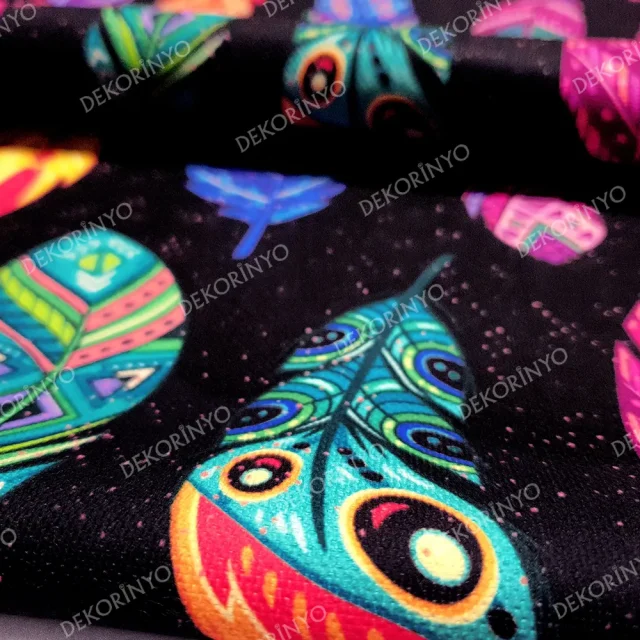 Siyah Tüy Desenli Kumaş