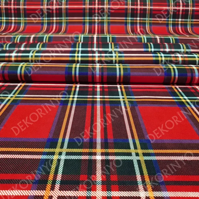 Kırmızı Ekose Kumaş