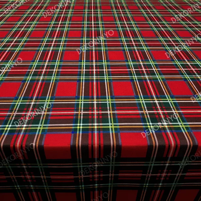 Kırmızı Ekose Kumaş
