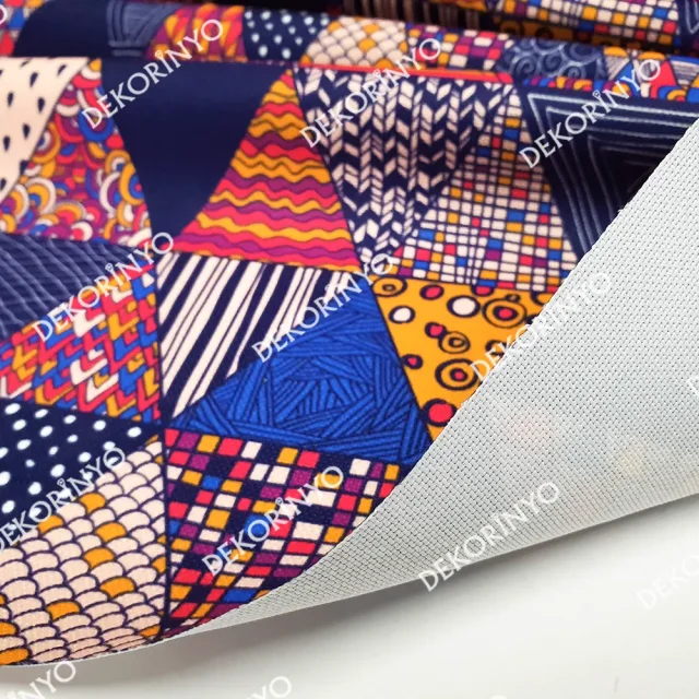 Otantik Rengarenk Üçgenler Kumaş