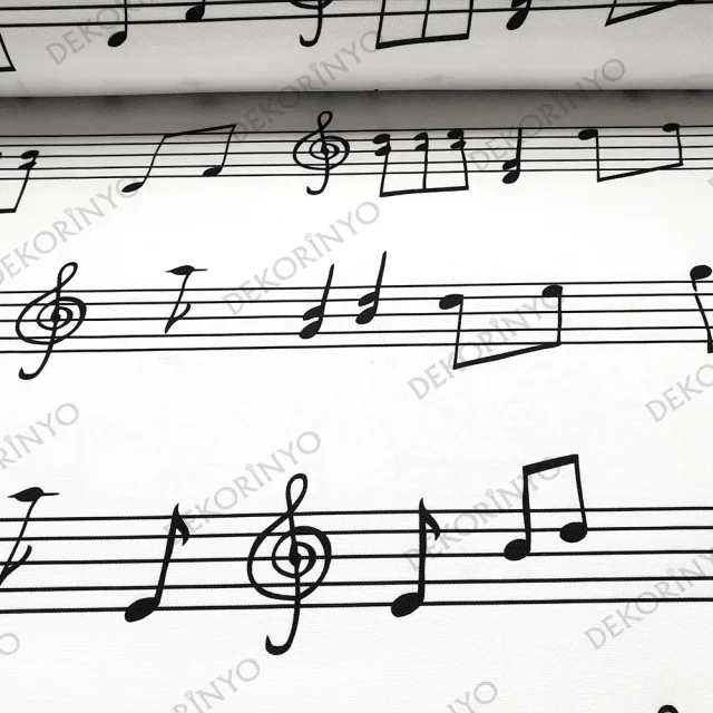 Müzik Notaları Kumaş