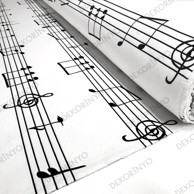 Müzik Notaları Kumaş