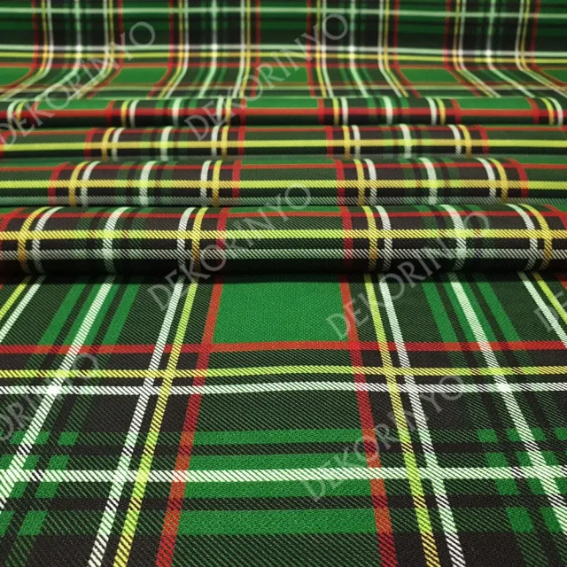 Yeşil Ekose Kumaş