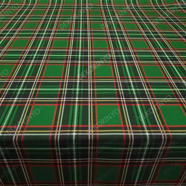 Yeşil Ekose Kumaş