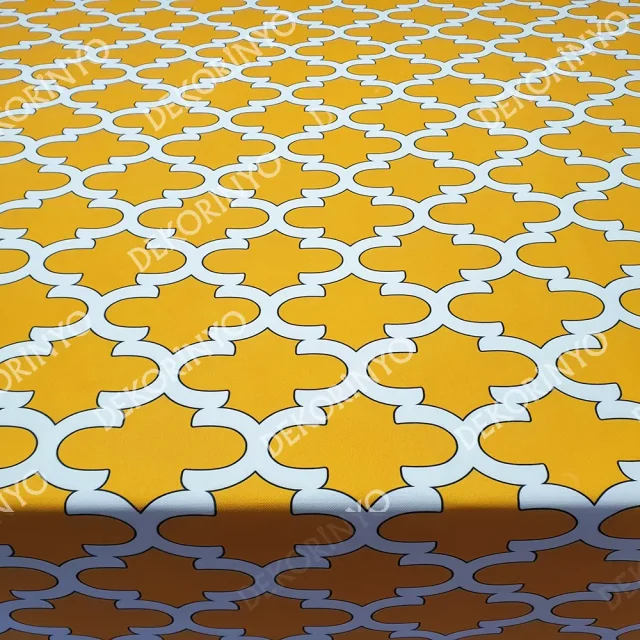 Sarı Büyük Moroccan Kumaş