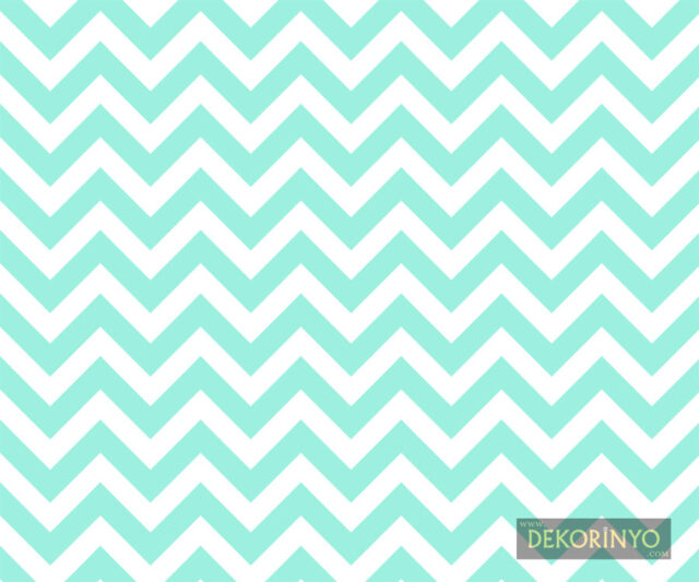 Mint Zigzag Kumaş