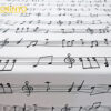 müzik notası desenli kumaş