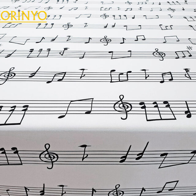 müzik notası desenli kumaş