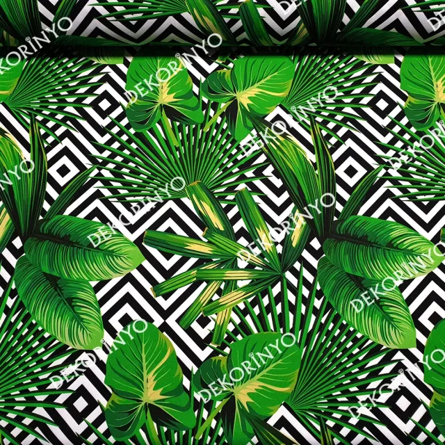 Tropikal Desenli Kumaş