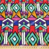 Etnik Renkli Tribal Motifli Kumaş