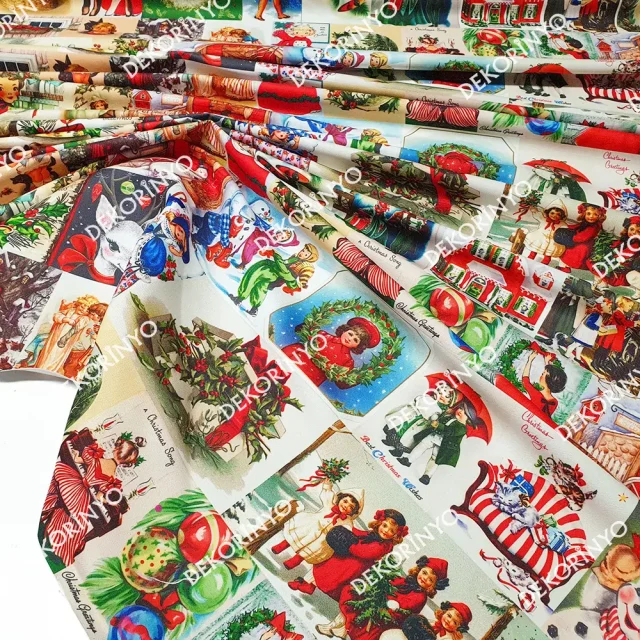 Yeni Yıl Kartpostalları Kumaş