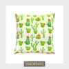 Yeşil Kaktüsler Desenli Kırlent