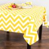 Sarı Zigzag Masa Örtüsü
