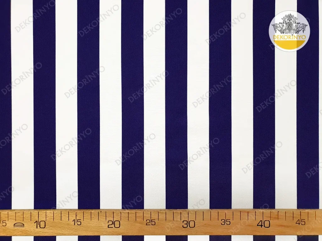 Lacivert Çizgili Kumaş
