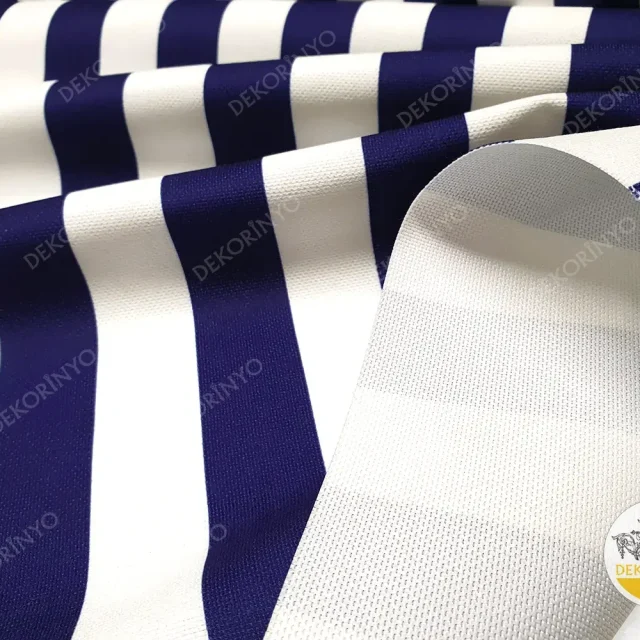 Lacivert Çizgili Kumaş
