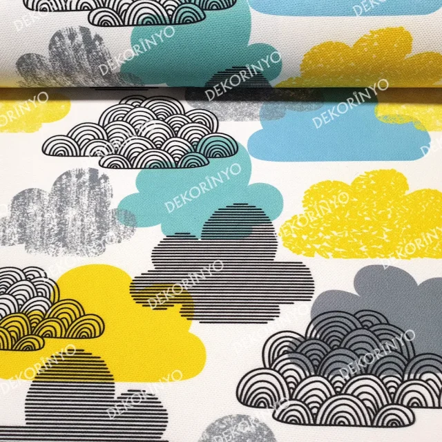 Sevimli Bulutlar Kumaş