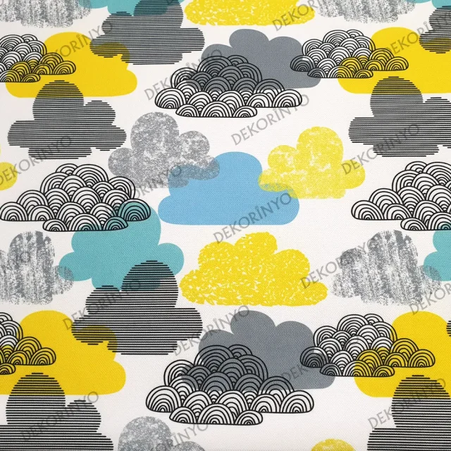 Sevimli Bulutlar Kumaş