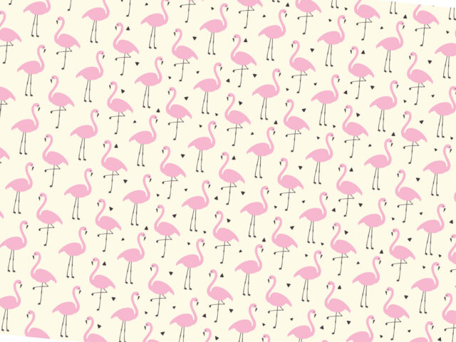 Baby Flamingo Desenli Kumaş