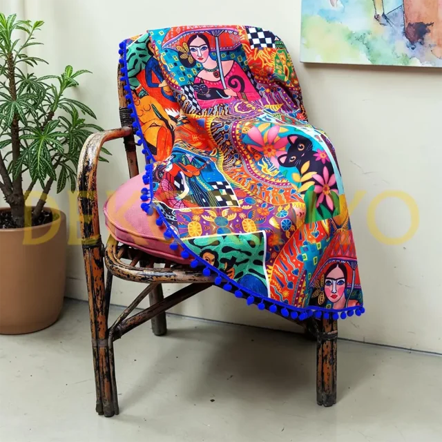Frida Kahlo Koltuk Şalı