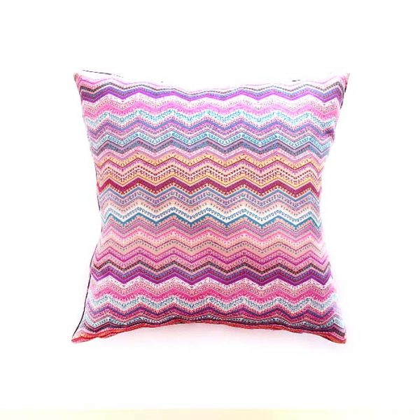 Etnik Renkli Zigzag Kırlent