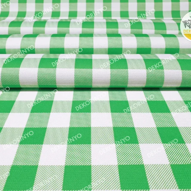 Yeşil Pötikare Kumaş