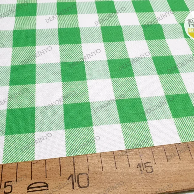 Yeşil Pötikare Kumaş