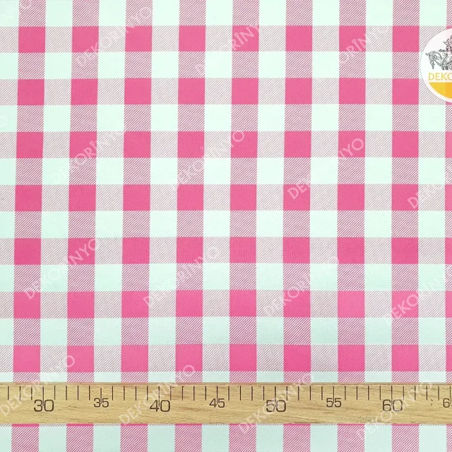 Pembe Pötikare Desenli Kumaş