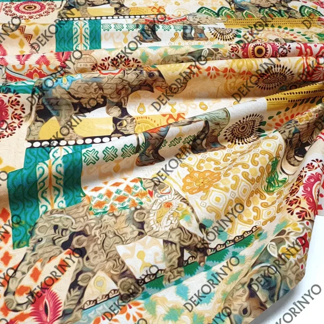 Hint Filleri Desenli Kumaş