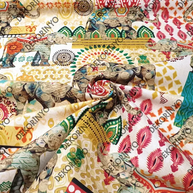 Hint Filleri Desenli Kumaş