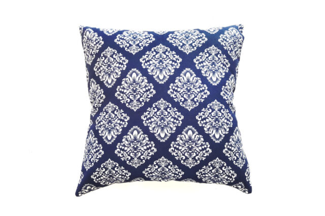 Lacivert Damask Kırlent