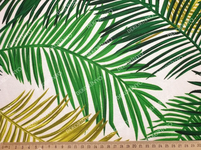 Retro Palmiye Yaprakları Kumaş
