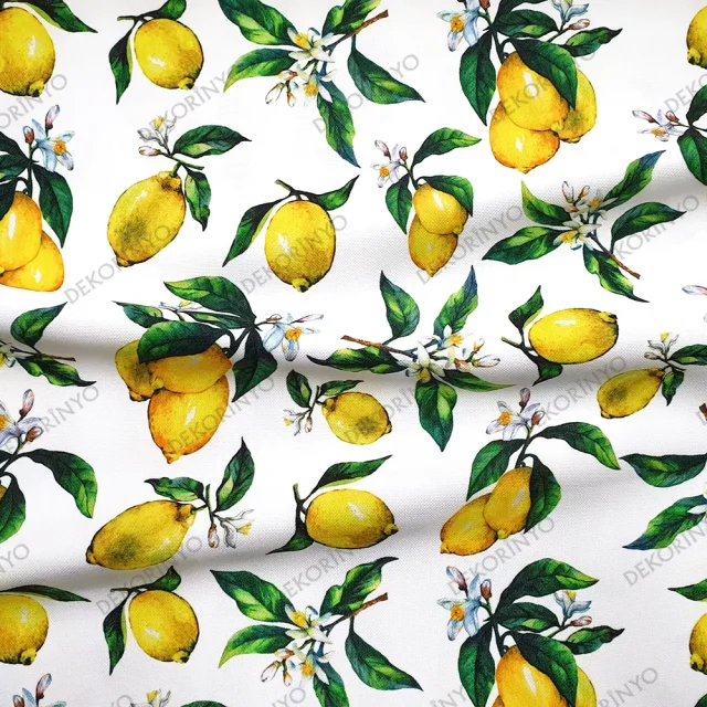 Limon Desenli Kumaş