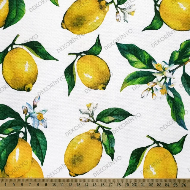 Limon Desenli Kumaş