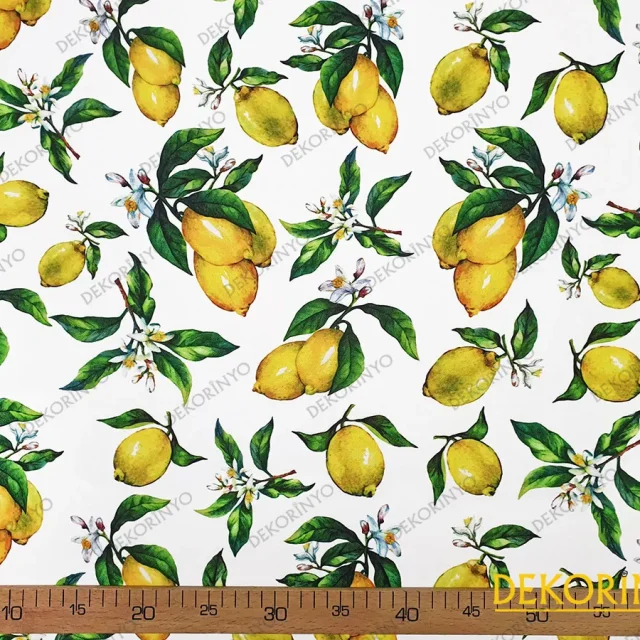 Limon Desenli Kumaş