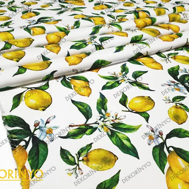 Limon Desenli Kumaş