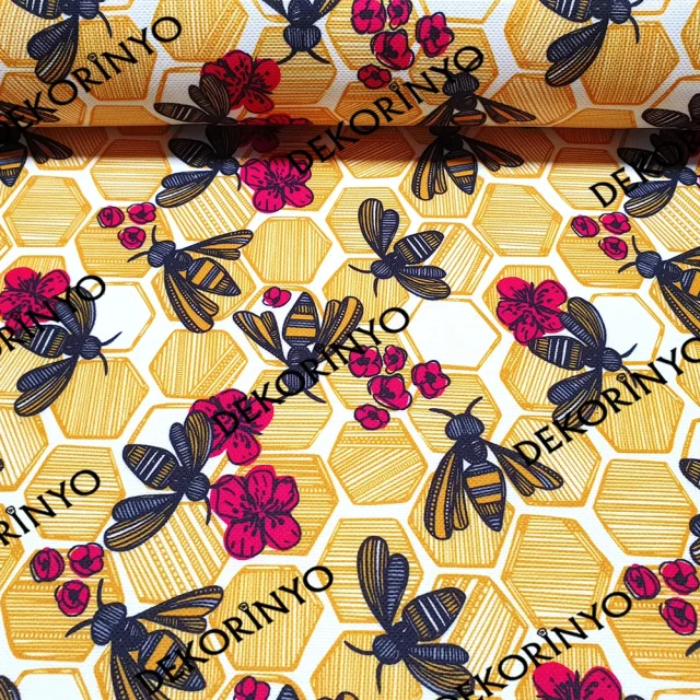 Arılar ve Petekler Kumaş