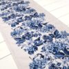 Mavi Soft Çiçekler Runner