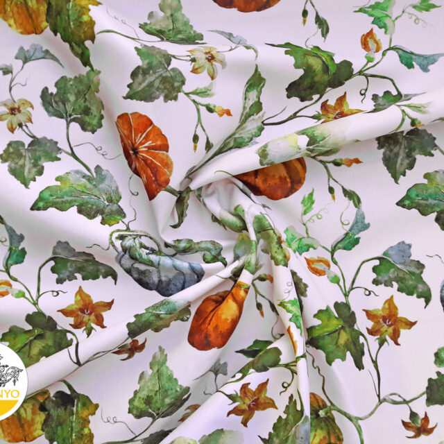 Bal Kabağı Desenli Kumaş