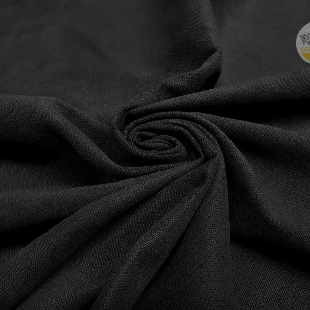 Siyah Düz Döşemelik Kumaş