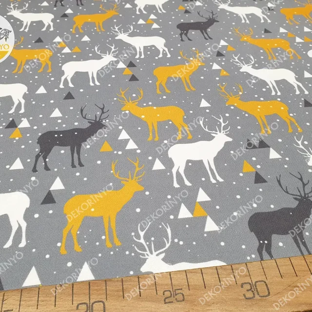 Kış Geyikleri Kumaş