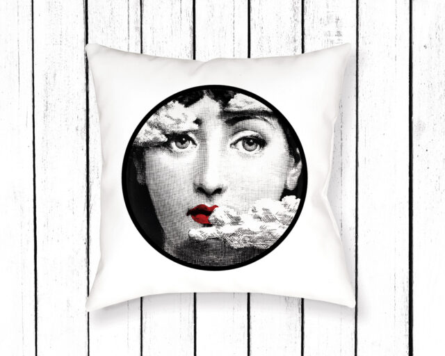 Bulutlu Fornasetti Yastık