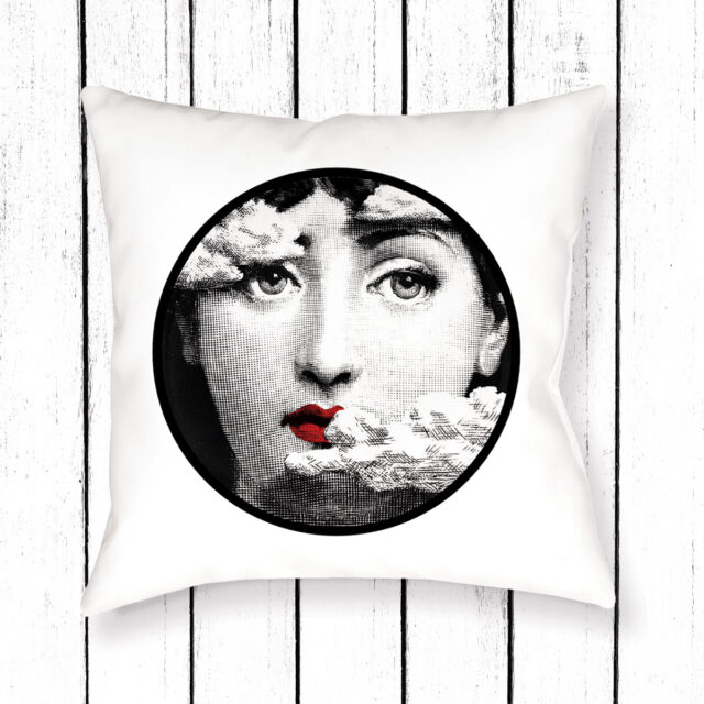 Bulutlu Fornasetti Yastık