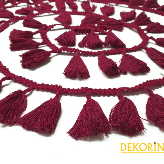 Bordo Püskül Şerit