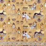 Mısır Firavunları Desenli Kumaş