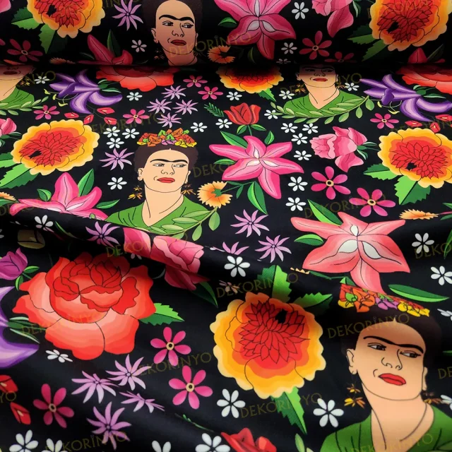 Frida ve Meksika Ateşi Kumaş