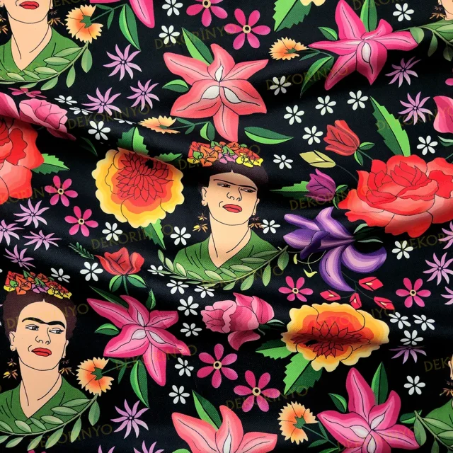 Frida ve Meksika Ateşi Kumaş