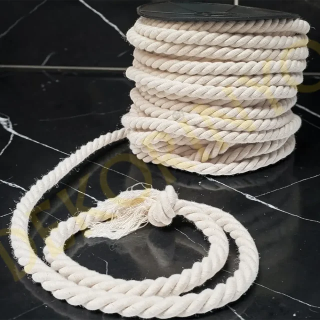 Kırık Beyaz Renk Örgü Halat ipi